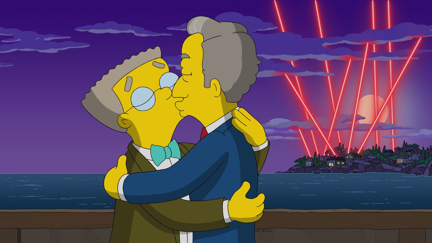 Smithers finds true love with a famous fashion designer (voiced by Victor Garber).