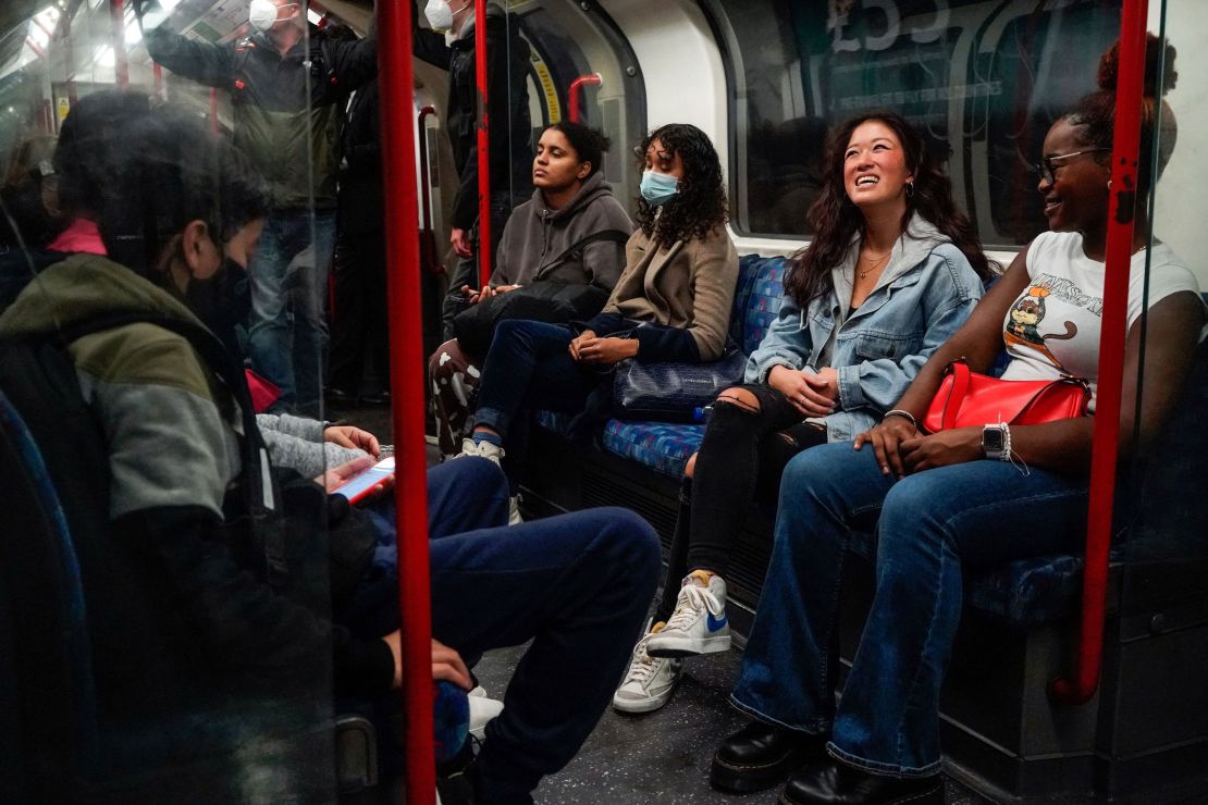 London transport is the one place in England with a mask mandate, but it is routinely ignored.