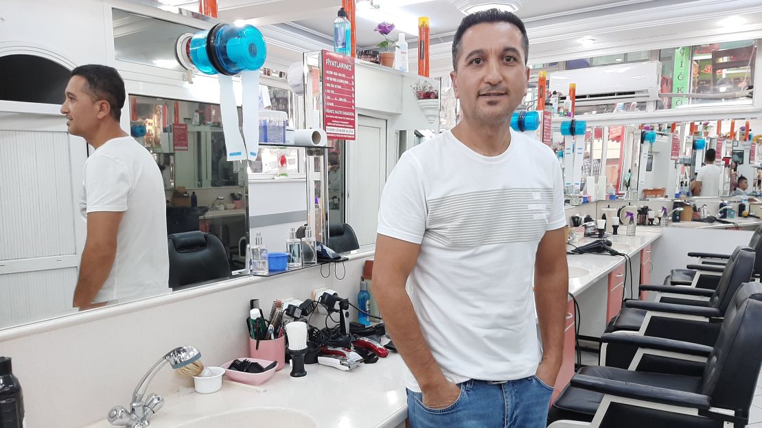 Nihat Aram learned to be a barber through apprenticeships in his teens.