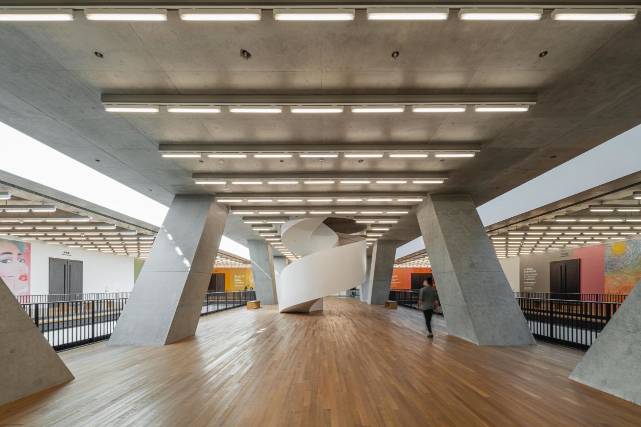 The atrium located on the museum's second floor.