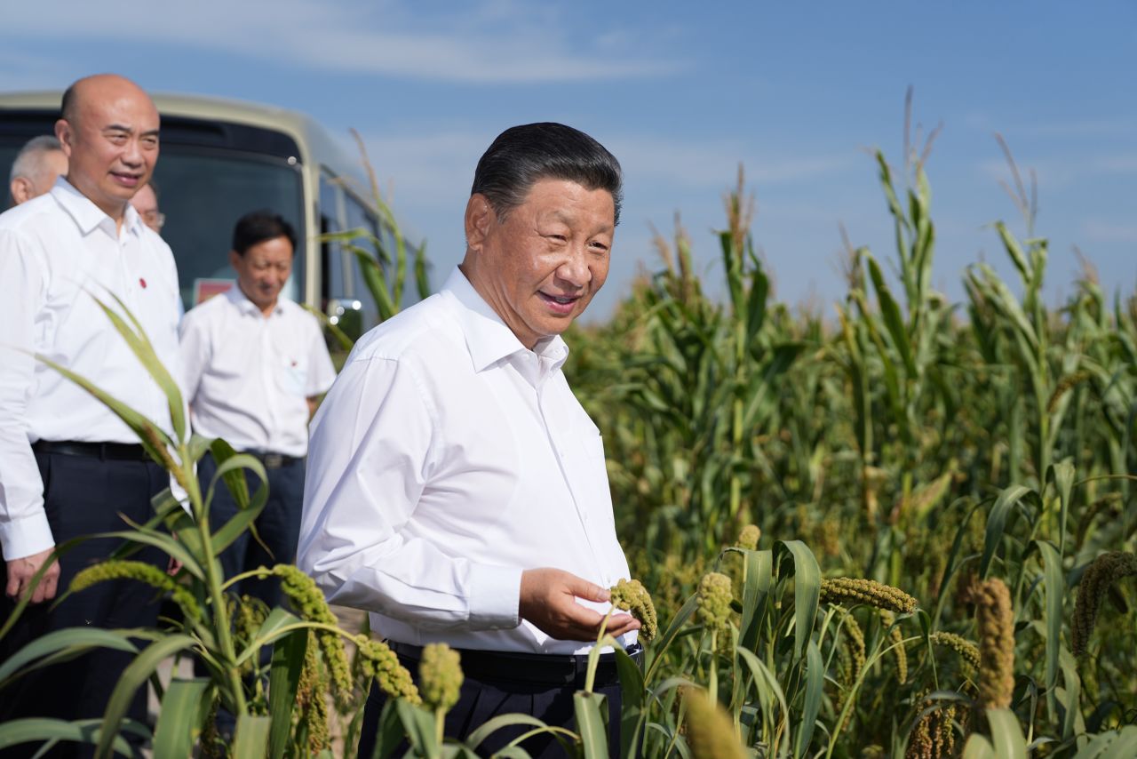 Xi visits Gaoxigou Village in Mizhi County, China, in September 2021.