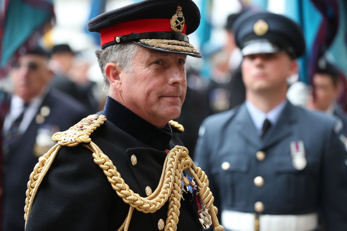 General Nick Carter arrives at a service at Westminster Abbey, London, to mark the centenary of the Royal Air Force.