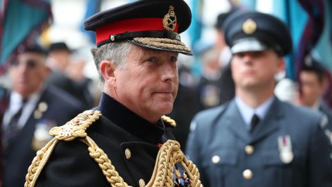 General Nick Carter arrives at a service at Westminster Abbey, London, to mark the centenary of the Royal Air Force.