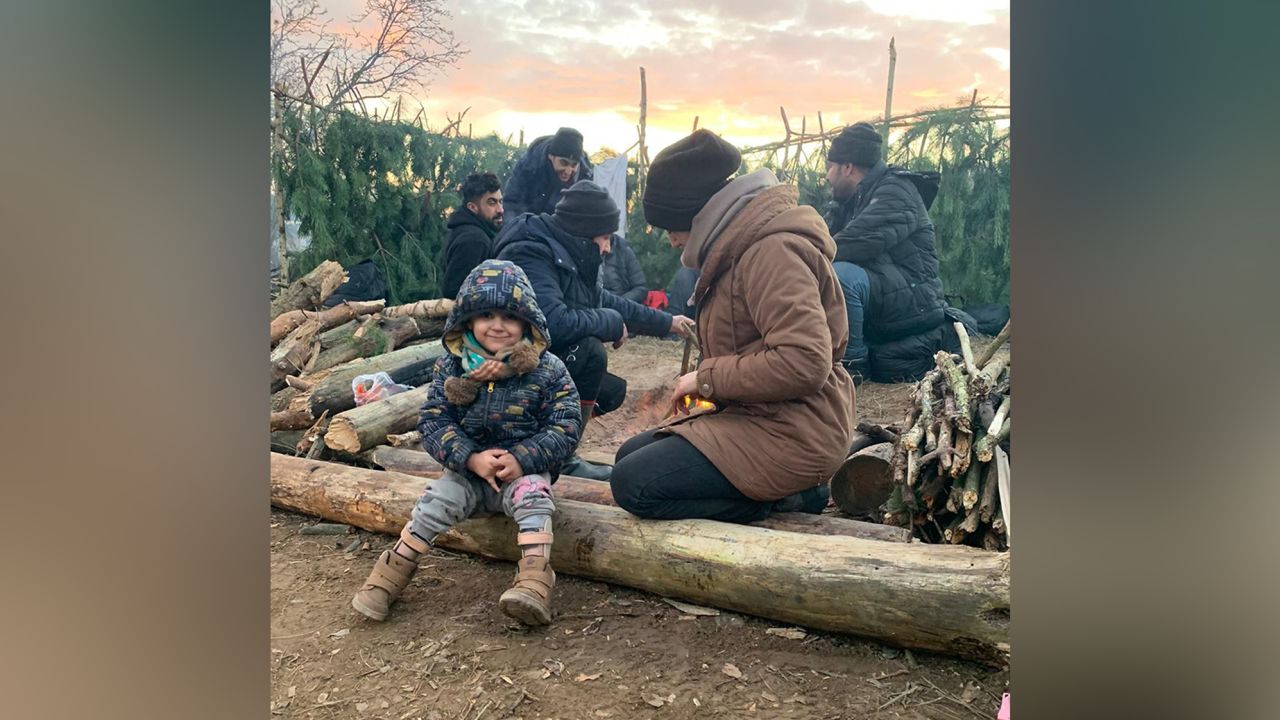 Four-year-old Azhi and his mother Shoxan Hussain, 28, traveled to Belarus from Iraqi Kurdistan.