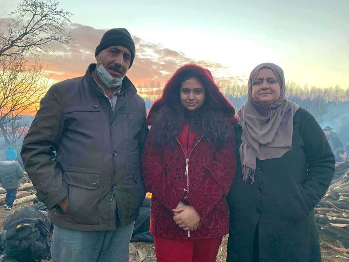 Parents Ahmed and Ala have traveled from Iraqi Kurdistan with their 15-year-old daughter, Reza, (center) in search of a better life in Europe.