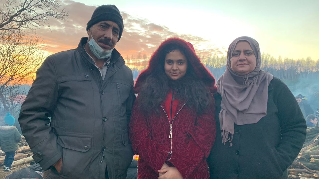 Parents Ahmed and Ala have traveled from Iraqi Kurdistan with their 15-year-old daughter, Reza, (center) in search of a better life in Europe.