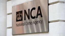 A view of the National Crime Agency (NCA) sign in Westminster, London. (Photo by Kirsty O'Connor/PA Images via Getty Images)