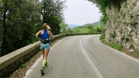 After around 25 days of running the marathon distance, Clark learned that the record was 60 consecutive days -- and she decided to attempt to beat that.
