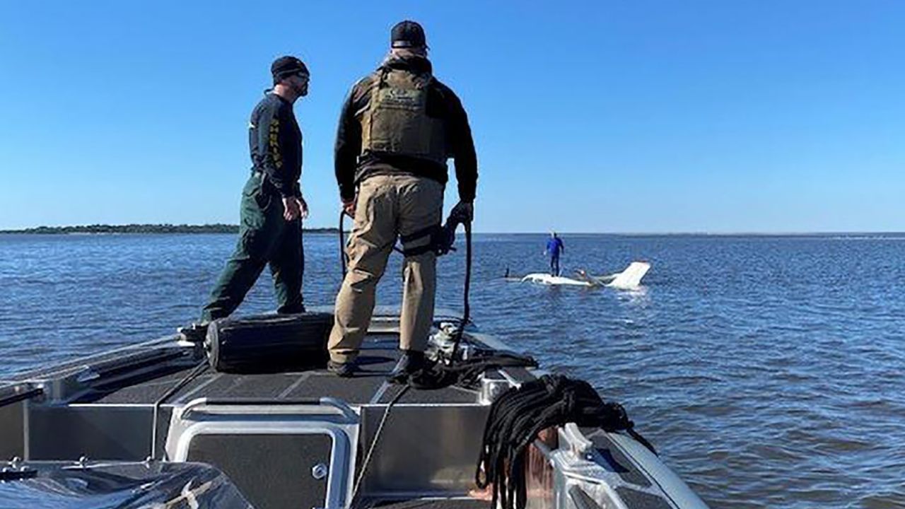 The pilot climbed out as the marine unit approached, CPB said.