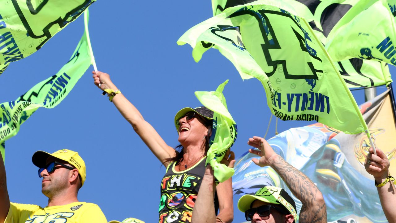 Fans came out in full force for the Italian legend in his last MotoGP appearance.
