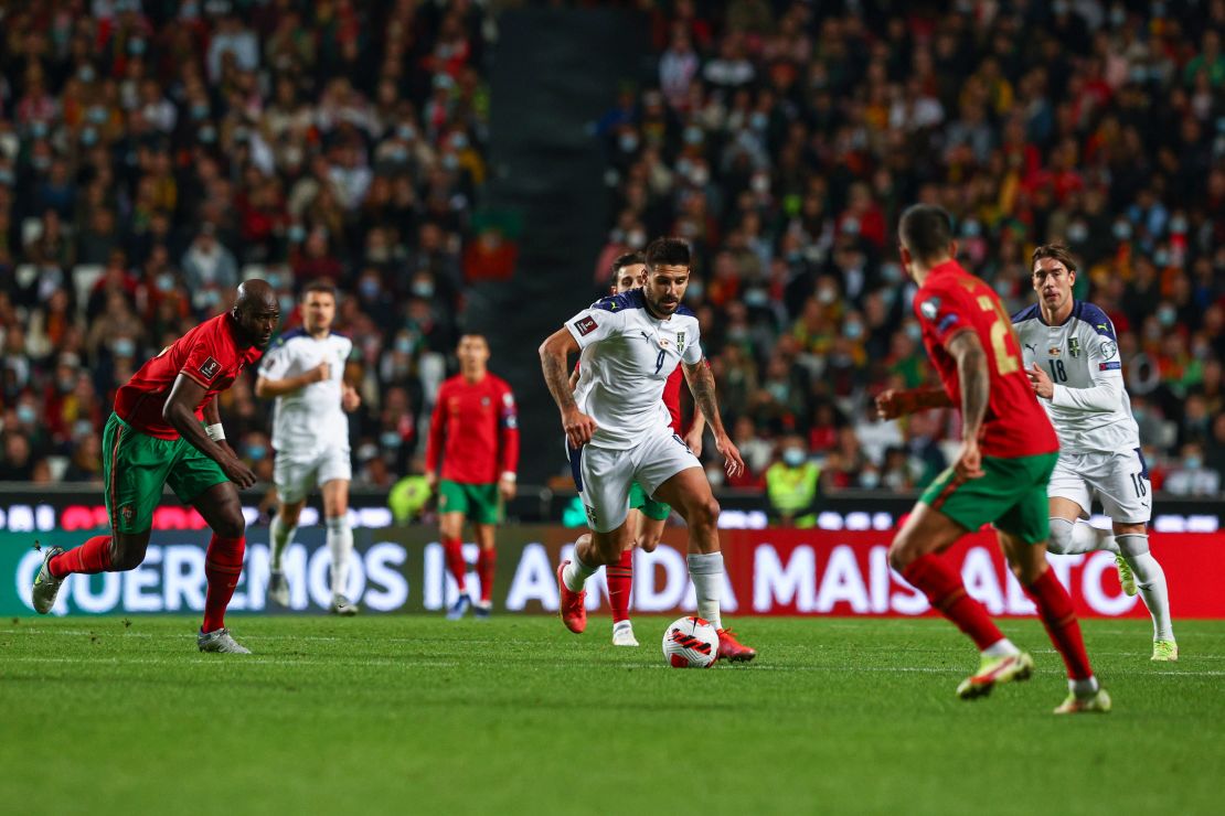 Mitrovic scored the winning goal against Portugal. 