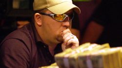 ** ADVANCE FOR SUNDAY, AUG. 24 **FILE**Chris Moneymaker of Spring Hill, Tenn., plays the final hand of the World Series of Poker, May 24, 2003 at the Binion's Horseshoe Casino in Las Vegas. Moneymaker, who won the $2.5 million tournament after qualifying in a $40 Internet tournament, has legislators taking a second look at  possible regulation of internet gambling.    (AP Photo/Joe Cavaretta)