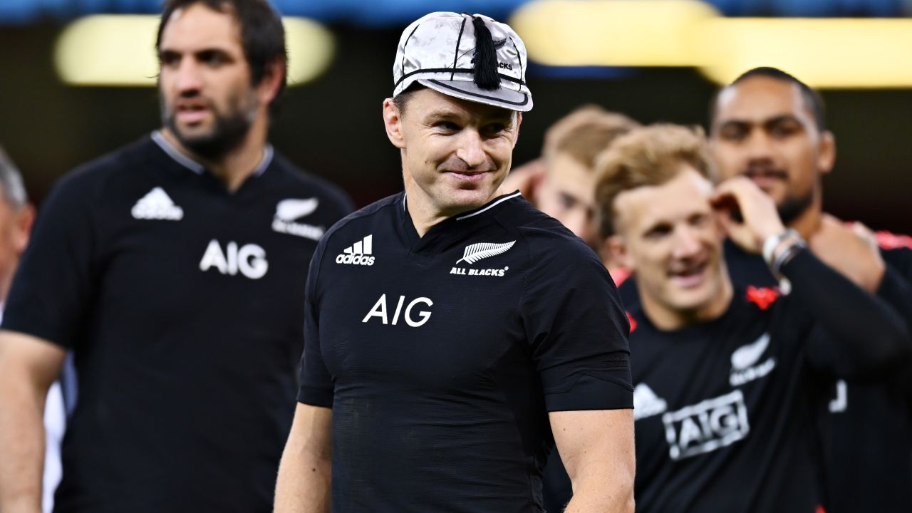 Beauden Barrett won his 100th cap for the All Blacks against Wales. 