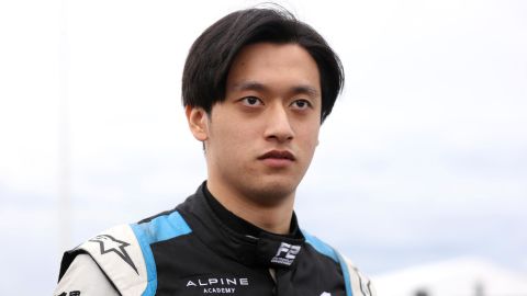 Guanyu Zhou of China and UNI-Virtuosi Racing prepares to drive during sprint race 1 of Round 6:Sochi of the Formula 2 Championship at Sochi Autodrom on September 25, 2021 in Sochi, Russia.