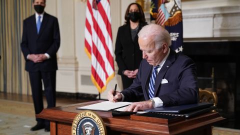 President Joe Biden signed several executive actions on January 27, including one that paused new oil and natural gas leases on public lands or offshore waters.