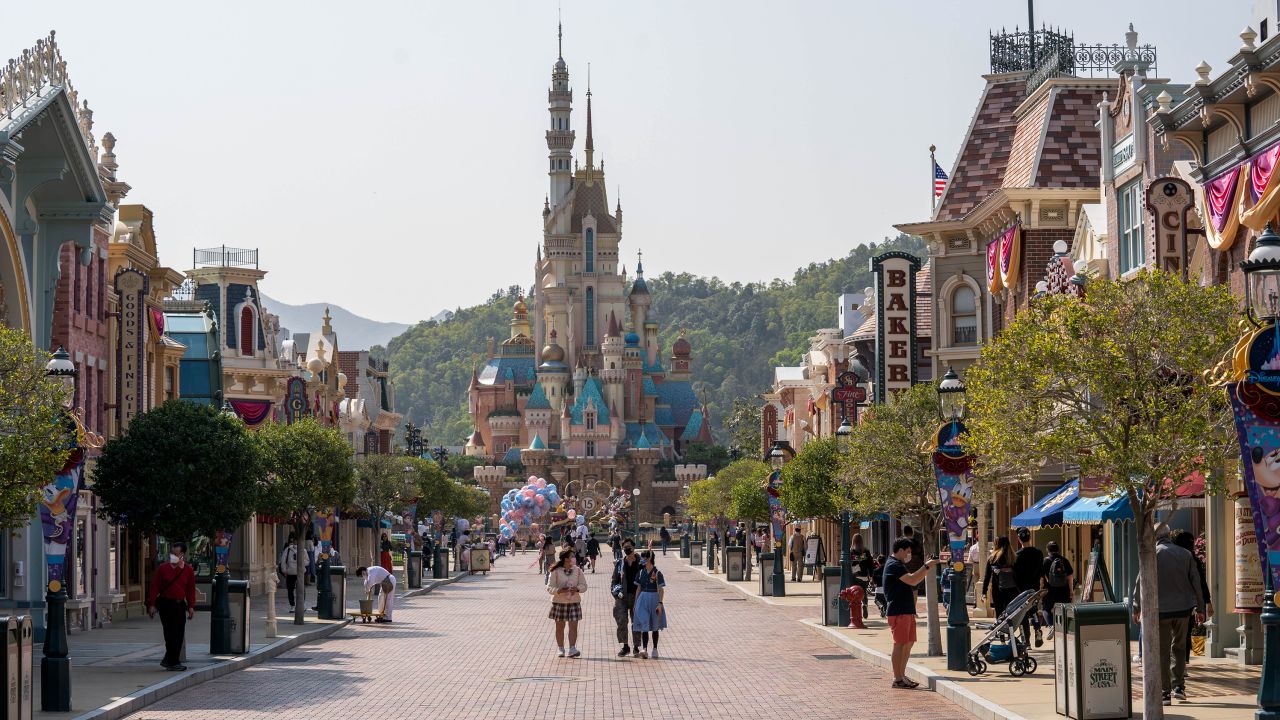 2021/02/19: General view of the Hong Kong Disneyland Resort during its reopening.
