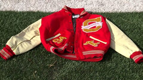 Jed Mottley's varsity high school football letterman jacket from 1994 is in such good condition that he says he doesn't think it was ever worn.
