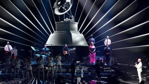 Pitbull performing at the 2020 Latin Grammy Awards.