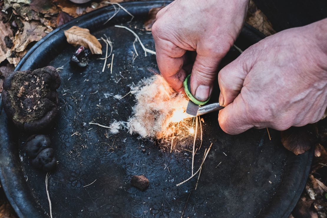 Materials for starting a fire are among the list of wildnerness essentials.