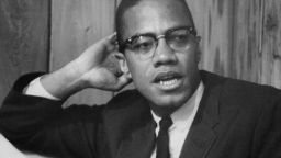 Black muslim leader Malcom X, quitting the muslim sect.    (Photo by Truman Moore/Getty Images)