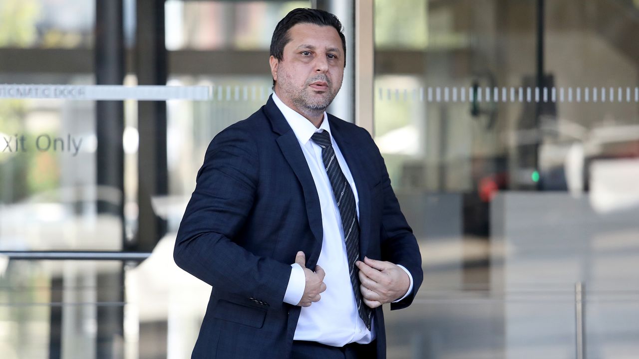 Richard Ayvazyan of Tarzana, California, seen outside the courthouse at his trial in June. He was sentenced to 17 years in federal prison for fraudulent applications for emergency government loans during the pandemic.