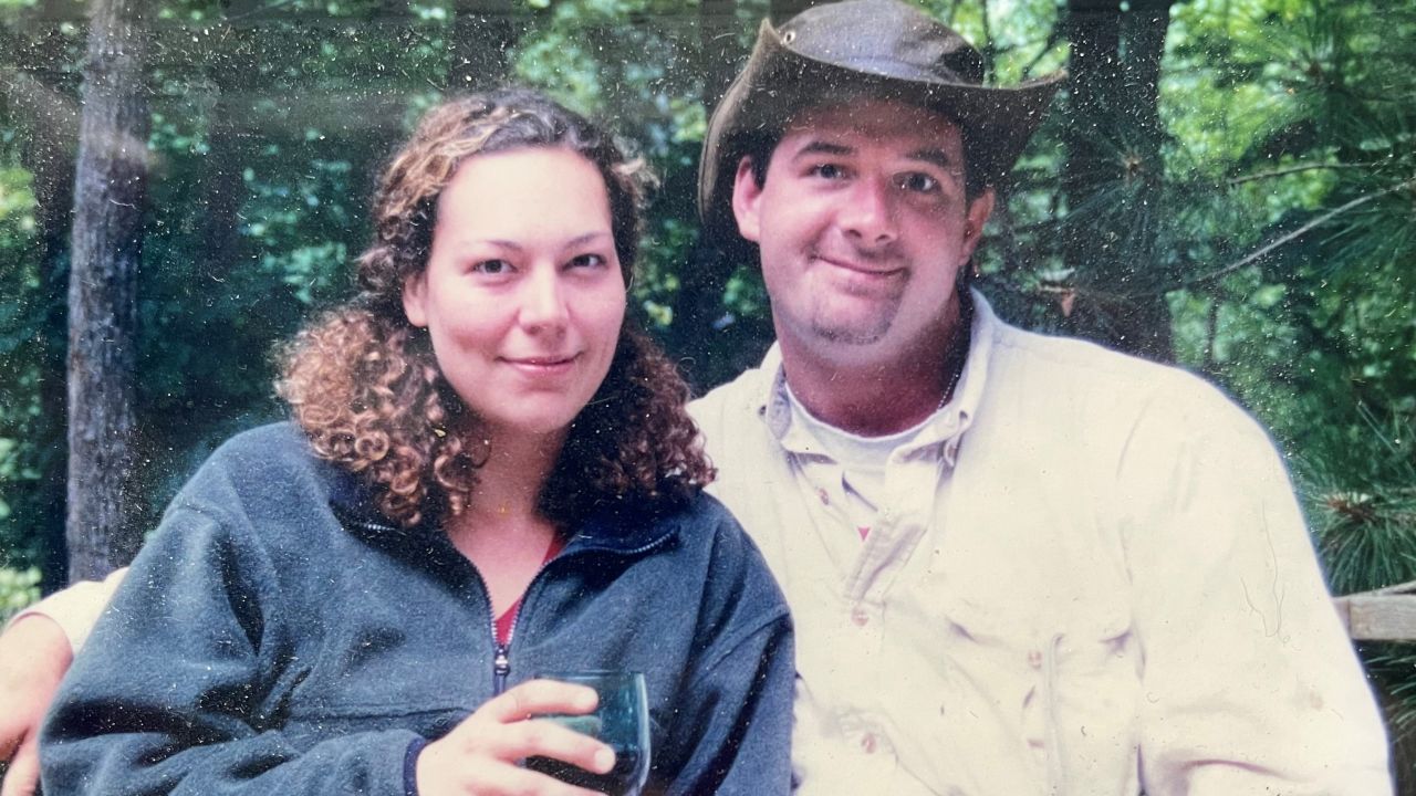 <strong>Shared interests: </strong>The couple, picture here in June 2003, bonded over their shared love of travel, music and the outdoors.
