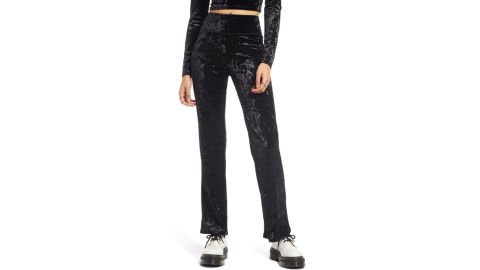 BP elastic velvet flare pants