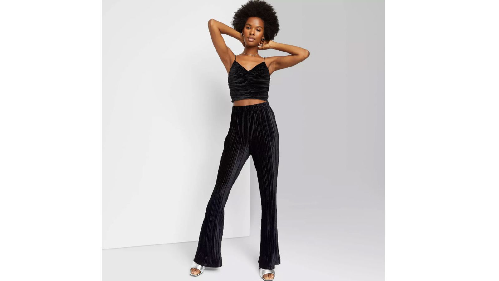 Free People Women's Walk With You Velvet Flare Trousers