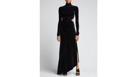 ALC Katherine Cutout Velvet Turtleneck Skirt