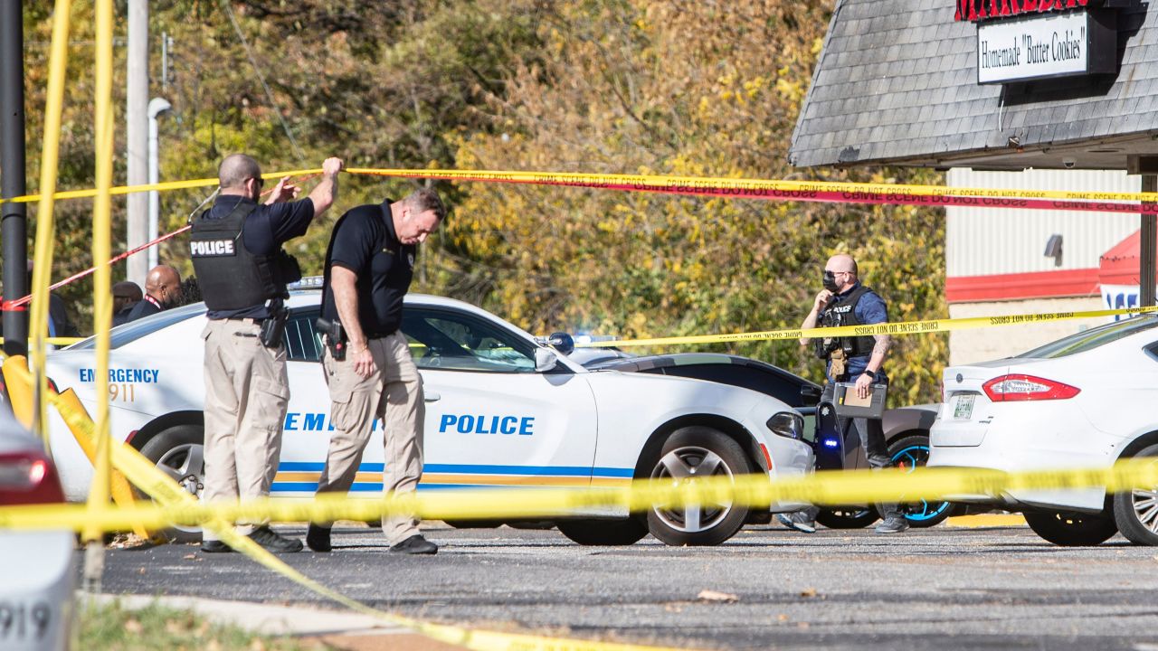 The scene of the shooting at Makeda's Homemade Butter Cookies in South Memphis on November 17, 2021