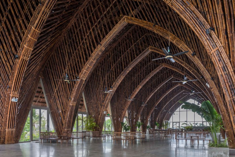 Vietnam-based Võ Trọng Nghĩa (VTN) Architects specializes in eco-friendly designs. The studio used bamboo to build the Casamia Community House -- the entrance hall to the expansive Casamia Resort on the outskirts of the UNESCO World Heritage site of Hoi An town.