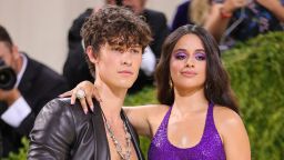 NEW YORK, NEW YORK - SEPTEMBER 13: Shawn Mendes and Camila Cabello attend The 2021 Met Gala Celebrating In America: A Lexicon Of Fashion at Metropolitan Museum of Art on September 13, 2021 in New York City. (Photo by Theo Wargo/Getty Images)