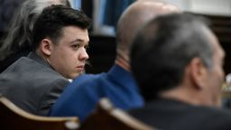 Kyle Rittenhouse listens as attorneys discuss the potential for a mistrial during Rittenhouse's trial at the Kenosha County Courthouse on November 17, 2021 in Kenosha, Wisconsin. 