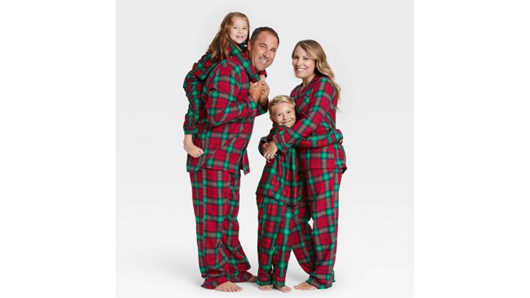 Men's Big & Tall Plaid Flannel Matching Family Pajama Set