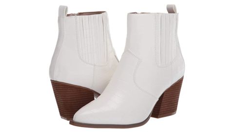 The Drop Sia, point-toe western ankle boots for women 