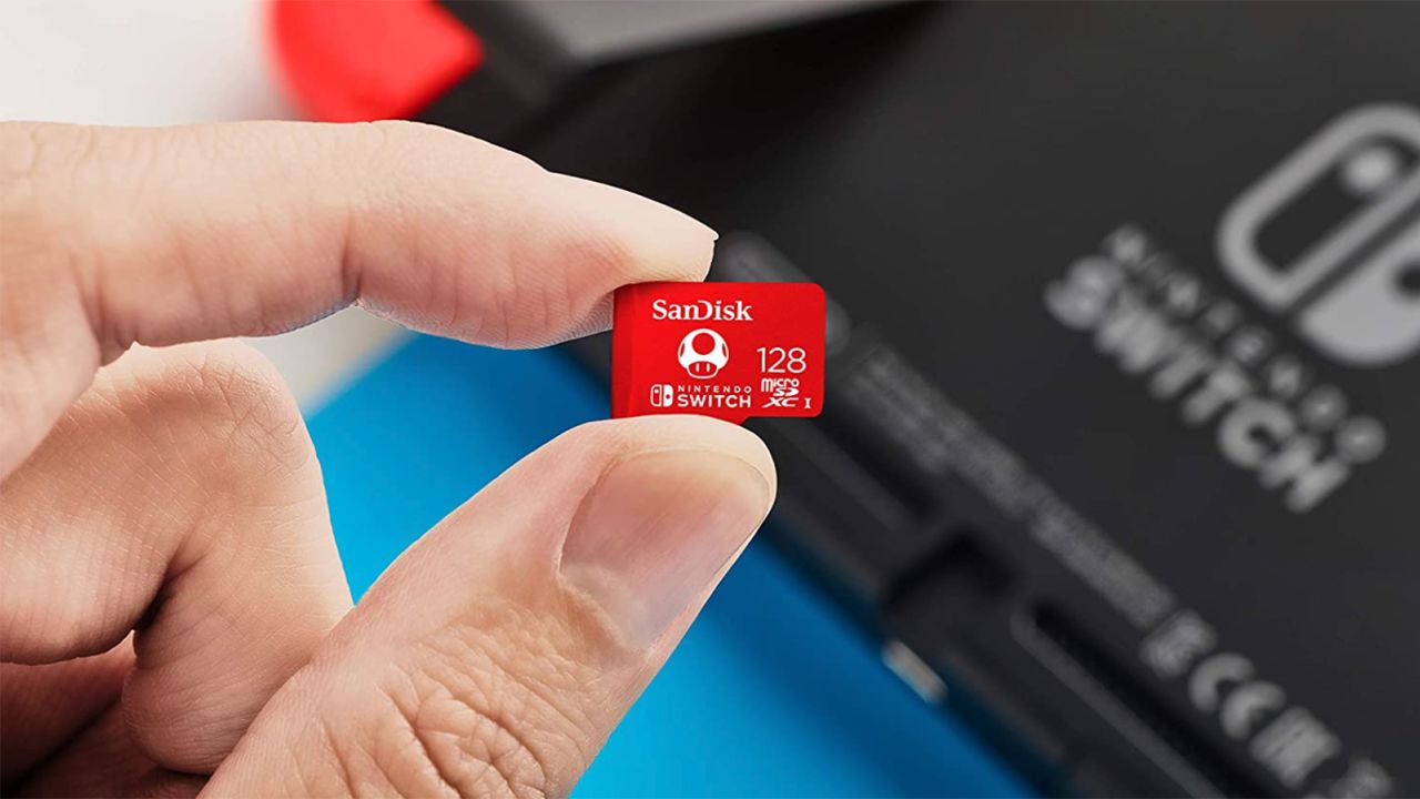 underscored under 25 tech 128GB microSD card for Nintendo Switch