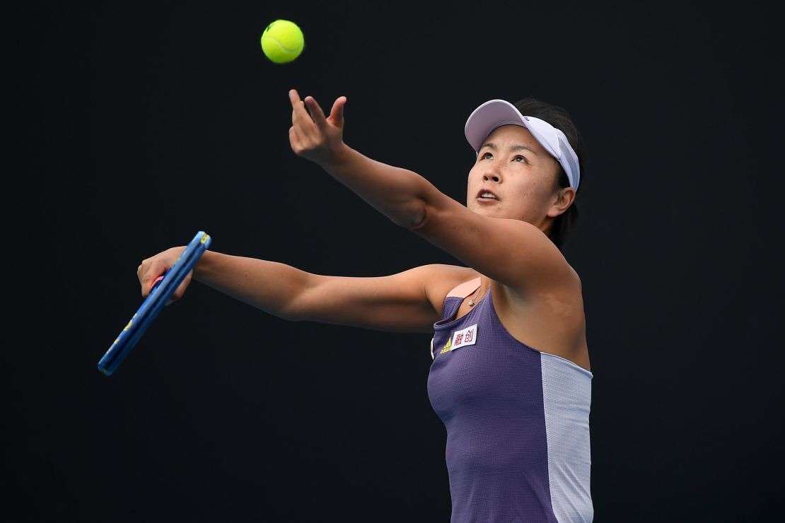 Peng Shuai in action at the 2020 Australian Open at Melbourne Park on January 21, 2020 in Melbourne, Australia.
