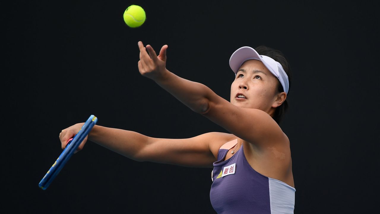 Peng Shuai in action at the 2020 Australian Open at Melbourne Park on January 21, 2020 in Melbourne, Australia.