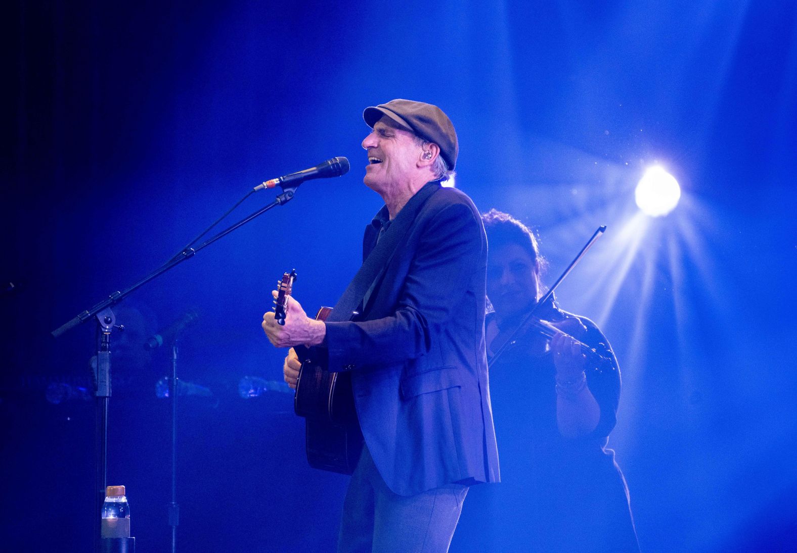 Taylor performs at BB&T Pavilion in Camden, New Jersey. Jackson Browne and Taylor toured together in 2021.
