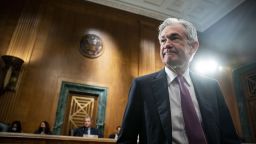 Jerome Powell, chairman of the U.S. Federal Reserve, arrives for a Senate Banking Committee hearing in Washington, D.C., U.S., on Thursday, July 15, 2021. Powell said yesterday the U.S. economic recovery still hasn't progressed enough to begin scaling back the central bank's massive monthly asset purchases. Photographer: Al Drago/Bloomberg via Getty Images