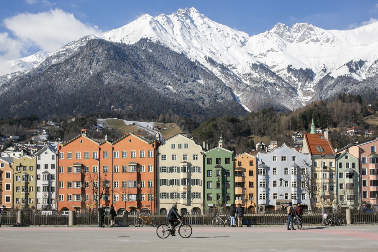 <strong>Austria: </strong>The Alpine nation<strong> </strong>went back into national lockdown on November 22. Innsbruck is pictured. 