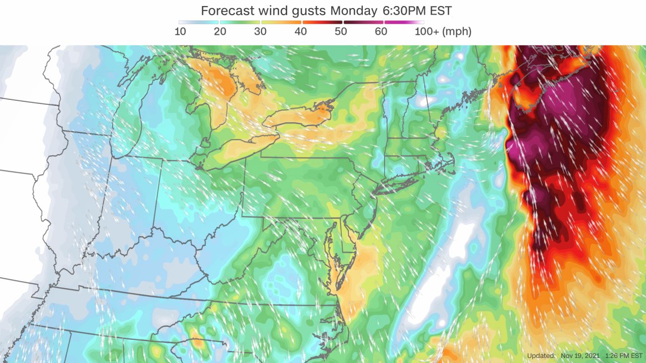 weather forecast winds monday