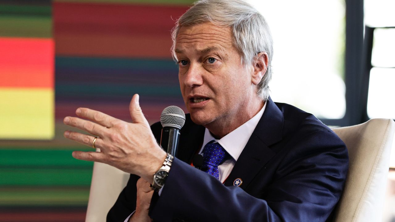 Jose Antonio Kast at a presidential debate during the National Business Meeting in Santiago, Chile on November 11.