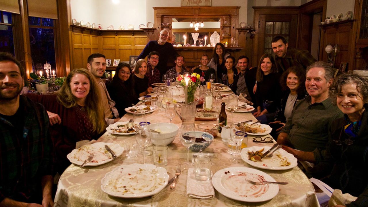 Carol Lesser and family enjoying Thanksgiving in 2019.