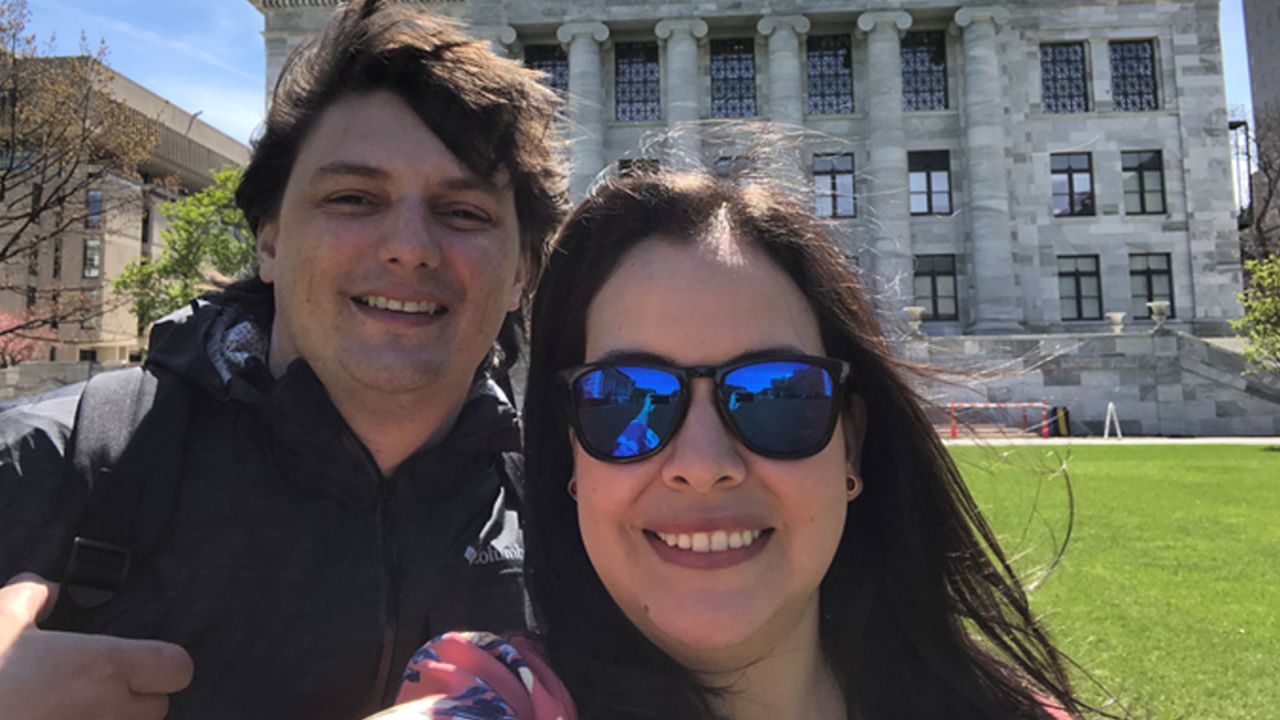 Susana Orrego Villegas and her husband, Edward White, are both studying internationally on student visas.