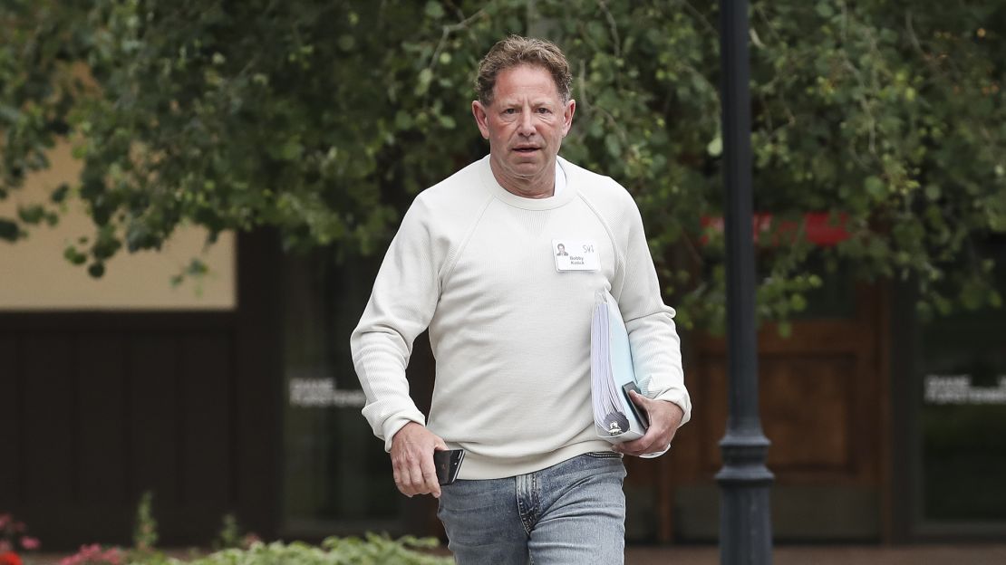 Bobby Kotick, chief executive officer of Activision Blizzard, attending the annual Allen & Company Sun Valley Conference in July 2019 in Sun Valley, Idaho. 