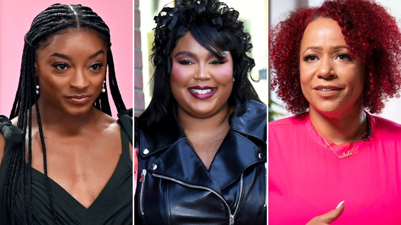 (From left) Biles, Lizzo and Hannah-Jones each have a cover on the November/December issue of Essence.