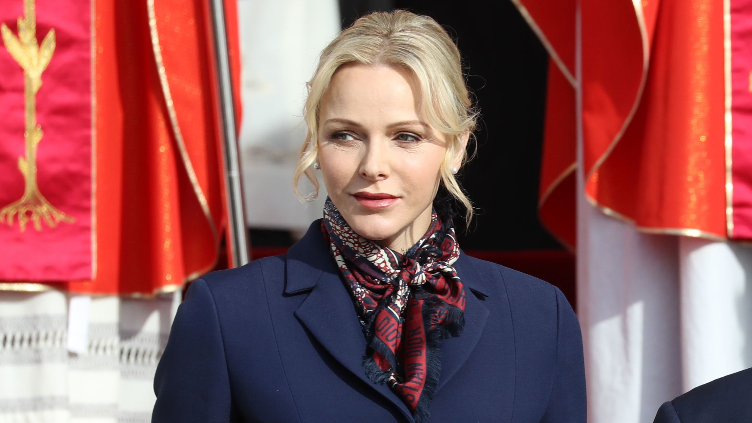 Princess Charlene of Monaco, pictured in January 2020, spent much of the year in her native South Africa recovering from an ear, nose and throat infection and subsequent procedures to treat it. 