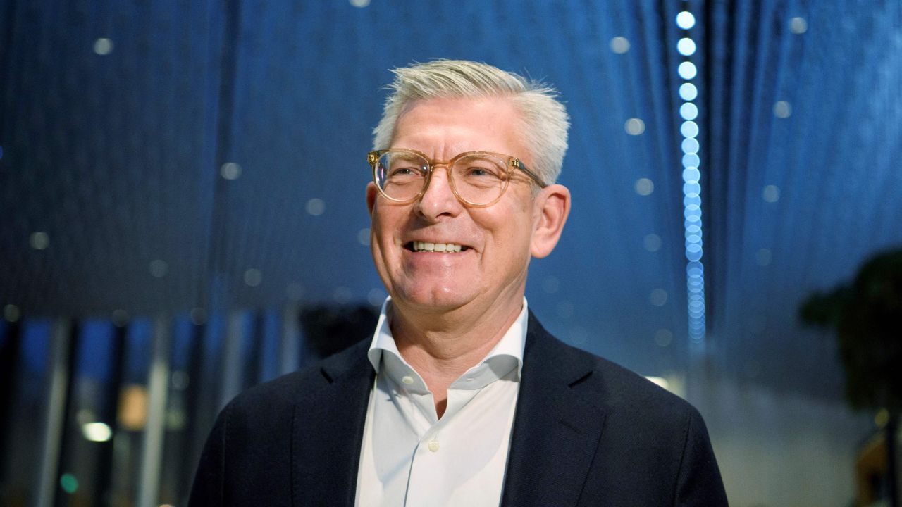 Ericsson CEO Borje Ekholm at company headquarters in Stockholm on October 19, 2021.