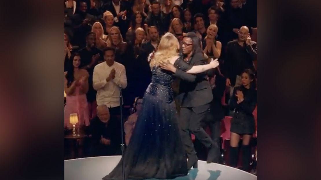 Adele had to go and redo her makeup after the emotional scene.